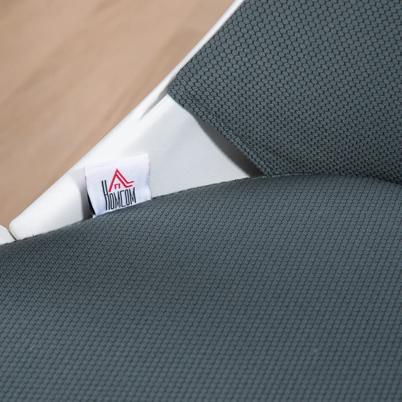 HOMCOM Sedia da Ufficio Ergonomica con Altezza Regolabile, Funzione Dondolo e Tessuto a Rete, Grigio