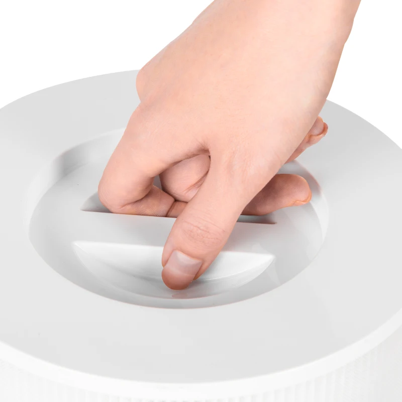 HOMCOM Filtro de Repuesto H13 HEPA para Purificador de Aire Elimina Virus Polvo y Alérgenos Filtro de Carbón Activo 19,3x19,3x14,8 cm Blanco