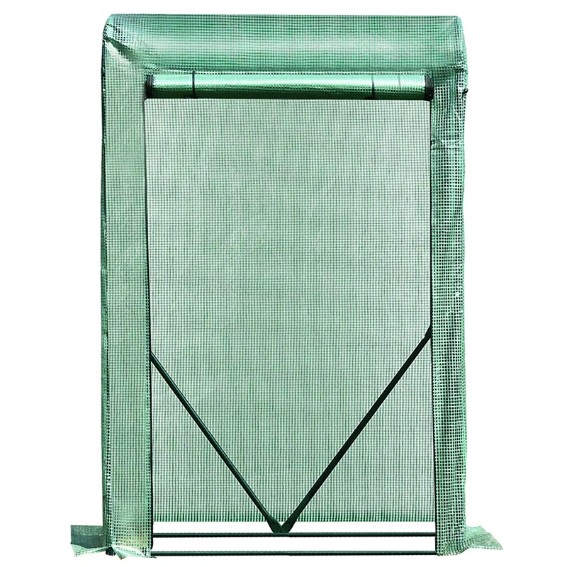 Outsunny Outdoor PE Greenhouse Steel Frame Plant Cover with Zipper 100L x 50W x 150HCM - Green