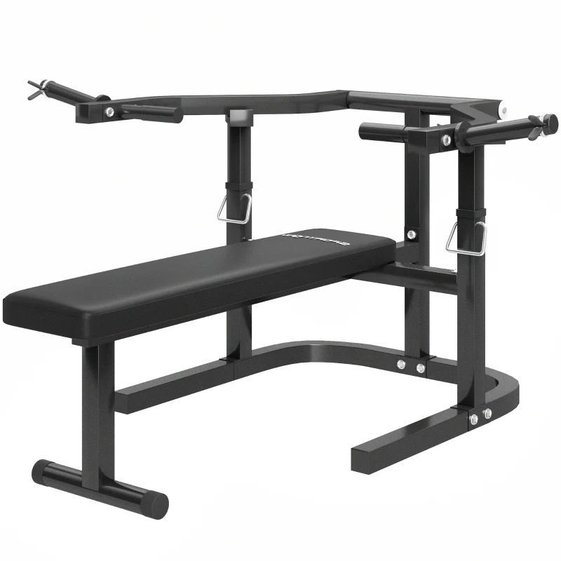 SPORTNOW Macchina Pettorali ad Altezza Regolabile in Acciaio, 150x150x60-85 cm, Nero