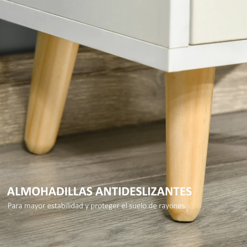 HOMCOM Estantería para Libros con 3 Estantes Abiertos Cajón Librería Moderno para Almacenamiento Juguetes 40x30x129,5 cm Blanco
