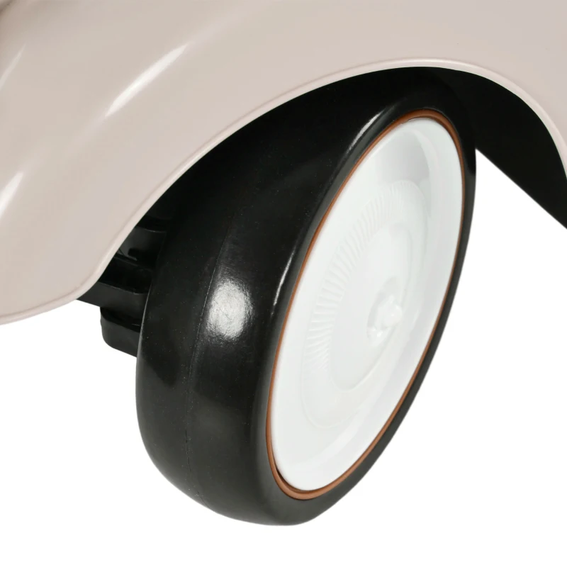 AIYAPLAY Porteur enfants voiture véhicule à pousser multi-équipée 12-36 mois coffre klaxon style vintage blanc crème(m-9)