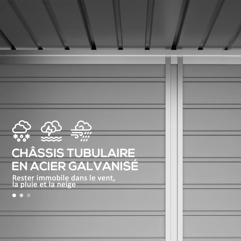 Outsunny Abri de jardin 2,3m² - pour Outils - cabanon Porte verrouillable - dim. 191L x 130P x 166,5-183H cm - acier