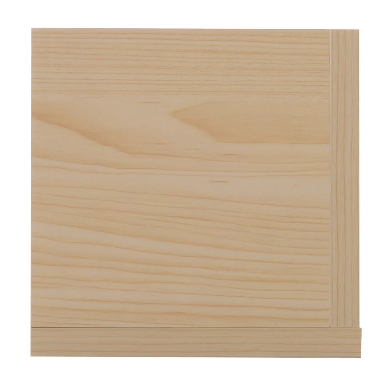 HOMCOM Wall Mount 84 CD / 56 DVD/Blu-ray/ Media Storage Rack 4 Cubes Wooden Shelf Organizer Unit Bookcase Display, Natural Wood Finish