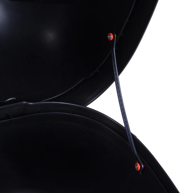 HOMCOM Bauletto Baule Posteriore Universale Universale per Moto Motorini Scooter in PP 59.5 x 43.5 x 31 cm Nero