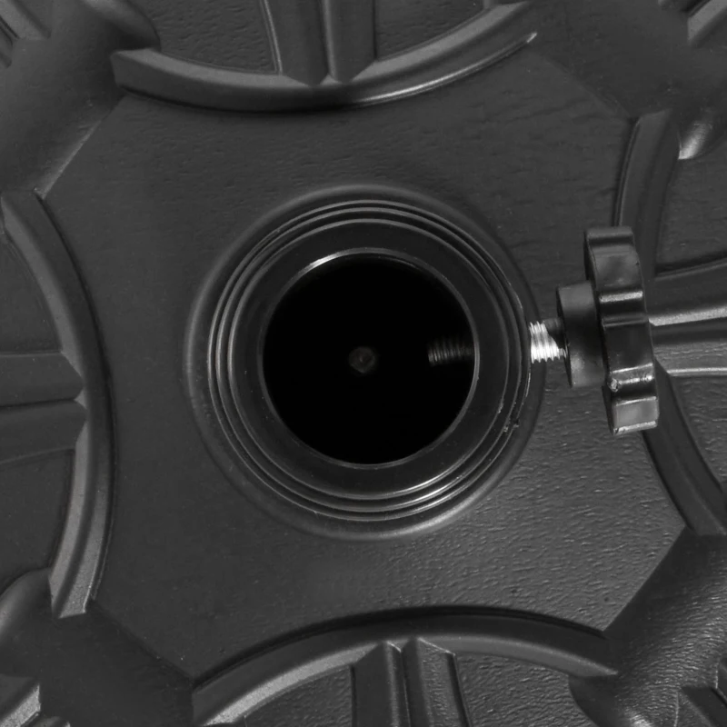 Outsunny Base per Ombrellone Rotonda Ø48x34 cm in Plastica da 13kg per Pali da Ø35/38/48 mm, Nero