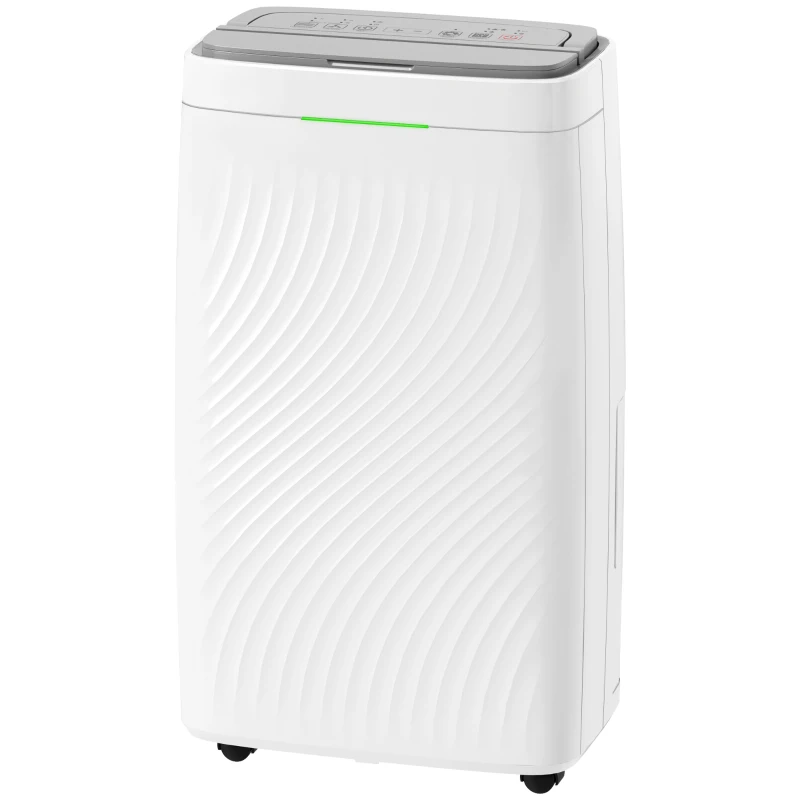HOMCOM 16L Multi-Mode Dehumidifier, with Wheels - White