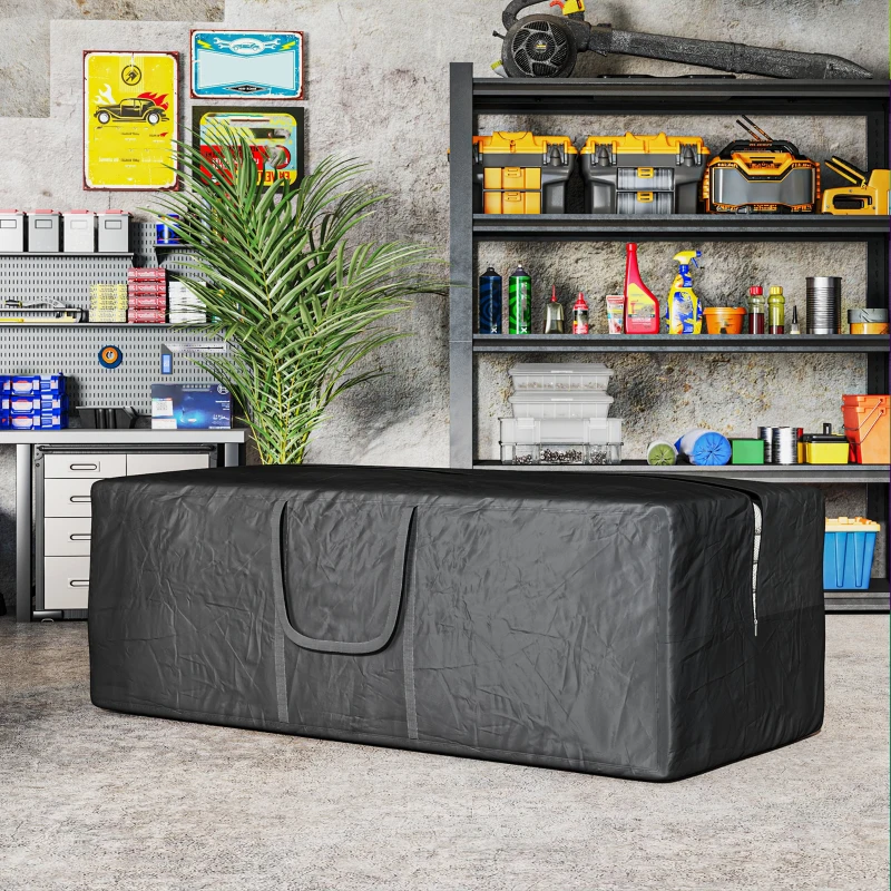 Outsunny Sacca per Albero di Natale da 840L Impermeabile e UV30+, Tessuto Oxford 600D con Doppia Cerniera e Manici, Nero