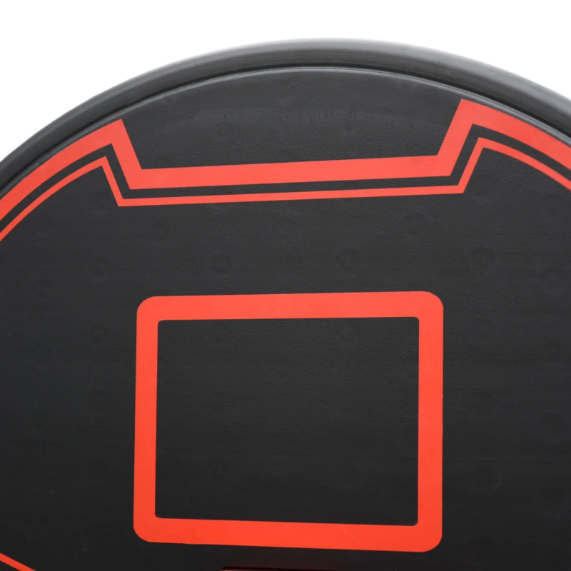 HOMCOM Panier de basket extérieur avec poteau panneau, base de lestage sur roulettes hauteur réglable 155 - 210 cm (panier) - rouge noir
