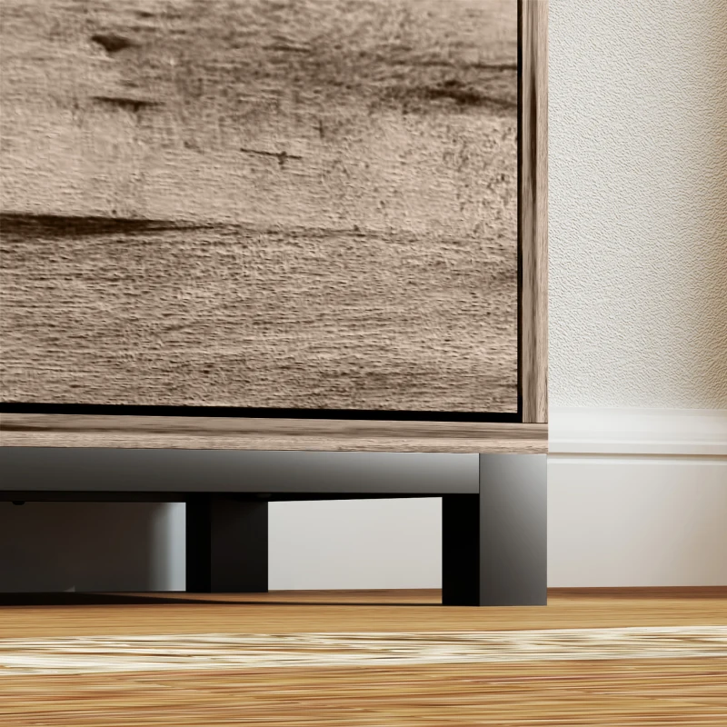 HOMCOM Credenza Buffet in stile Industriale con Cassetto e 3 Armadietti, in Legno Marrone, 120x36.5x70 cm