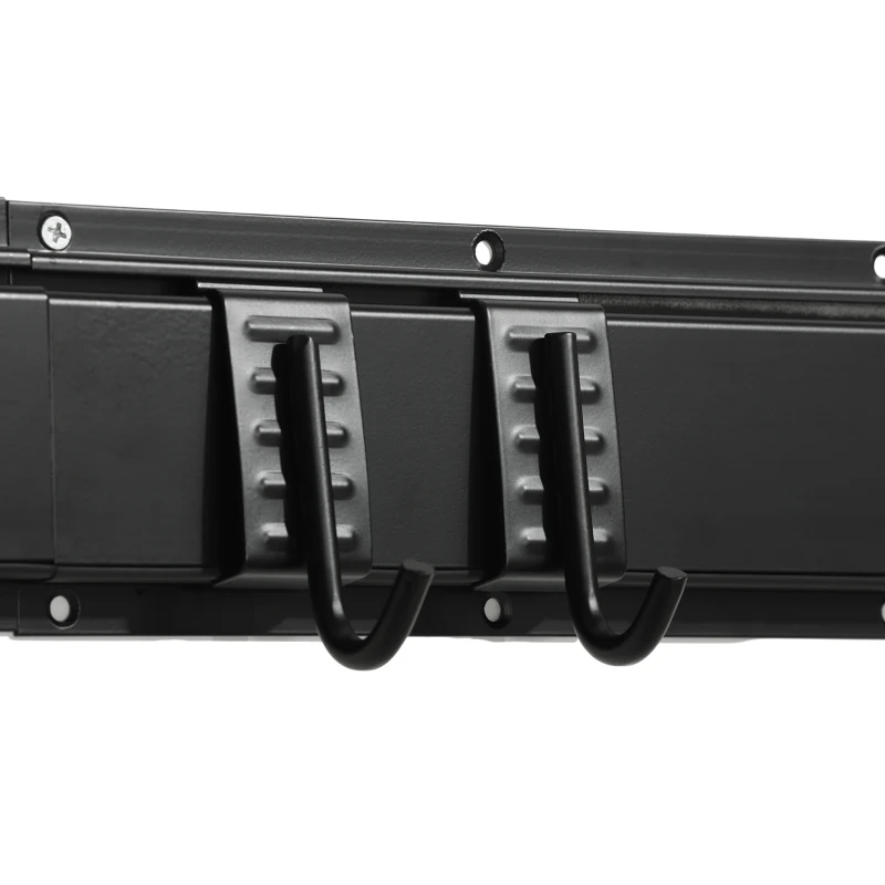 SPORTNOW Support mural pour vélos, rangement 5 vélos et 3 casques, crochets de rangement réglables, porte-vélos, 121,5 x 10 cm