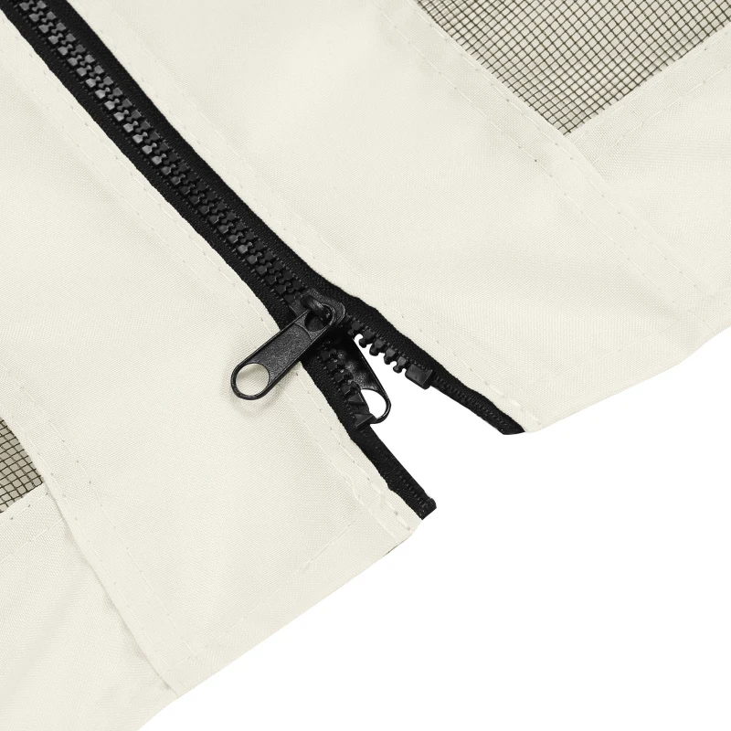 Outsunny Moustiquaires pour tonnelle barnum pavillon de jardin 3 x 4 m - lot de 4 moustiquaires zippées + crochets d'attaches