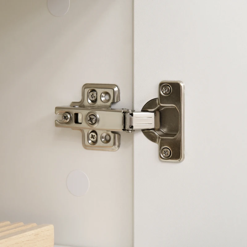 HOMCOM Dispensa Cucina con 4 Ante, 3 Ripiani Regolabili e Mensole a 5 Livelli in MDF e Truciolato, 60x35x170 cm, Bianco