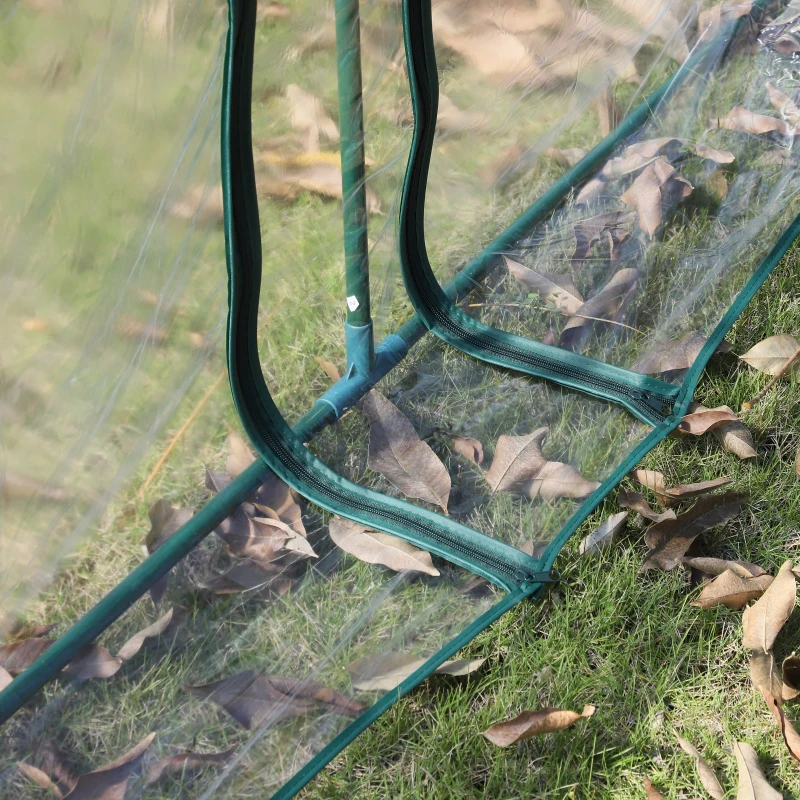 Outsunny 395  x 100 cm Low Tunnel Greenhouse - Clear