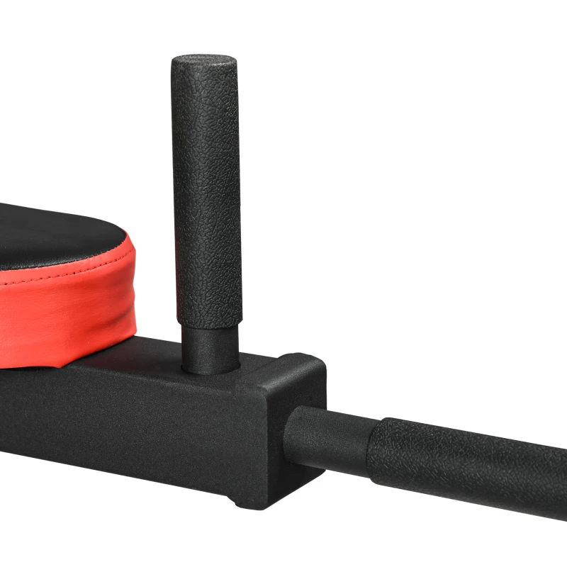 HOMCOM 2 barres de traction à dips et abdominaux rembourrée fixation murale charge maximale 100 kg 53 x 13 x 18 cm noir rouge