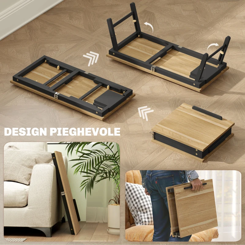 HOMCOM Supporto Monitor Inclinabile e Regolabile con Cassetto Laterale, in Legno, 83.5x33x23.5-34 cm, Rovere e Nero