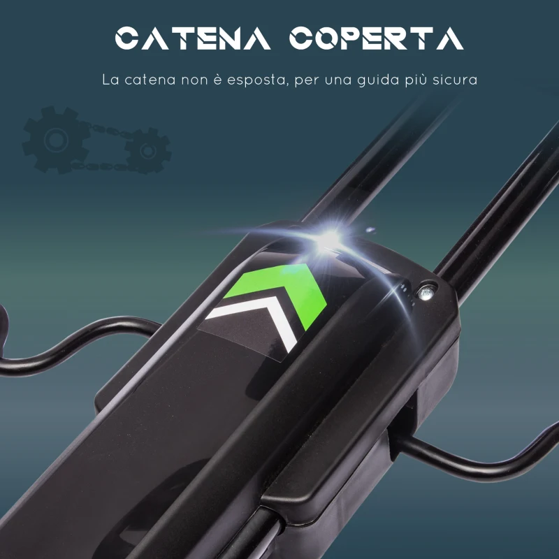 HOMCOM Go Kart a Pedali per Bambini 5-12 Anni in Plastica e Metallo con Sedile Regolabile e Freno a Mano, 121x58x61 cm