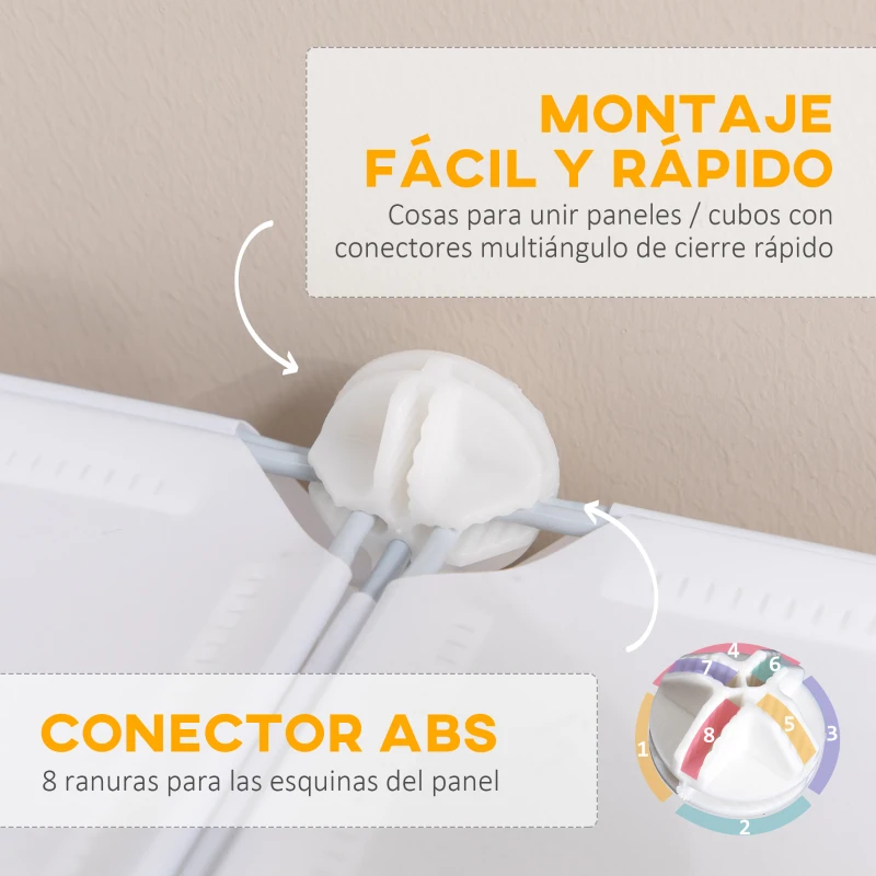 HOMCOM Armario Modular Plástico Estantería 6 Cubos Ropero Zapatero Aparador Combinado Pegatinas Adhesivas Decorativas Ropero Zapatero Combinado Mueble Organizador Ropa Zapatos Accesorios Juguetes