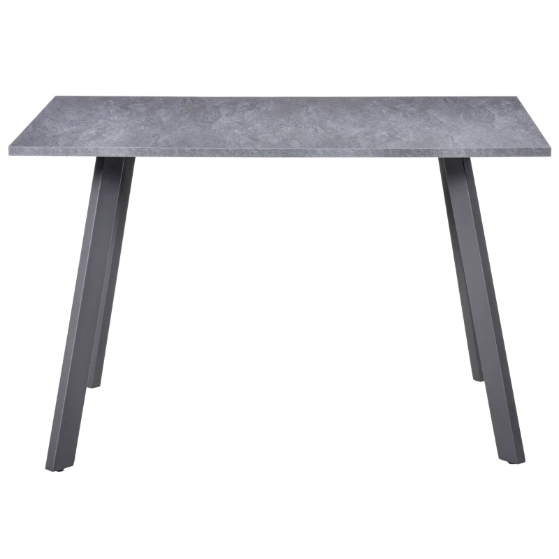 HOMCOM Dining Table, Contemporary Rectangle Kitchen Table with Metal Legs and Spacious Tabletop for Dining Room, Living Room, Dark Grey