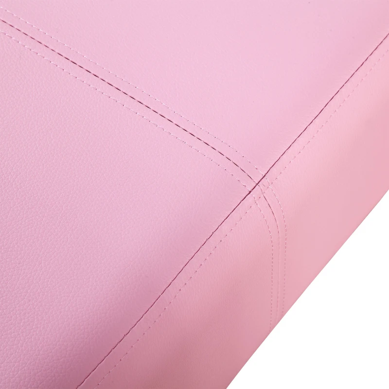 HOMCOM Canapé et Pouf Design Contemporain pour Enfants à partir de 3 Ans Rose