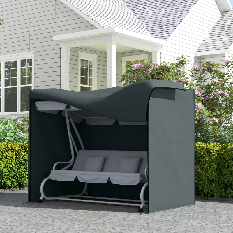 Outsunny 220 x 125cm Three-Seater Swing Chair Protective Cover - Grey