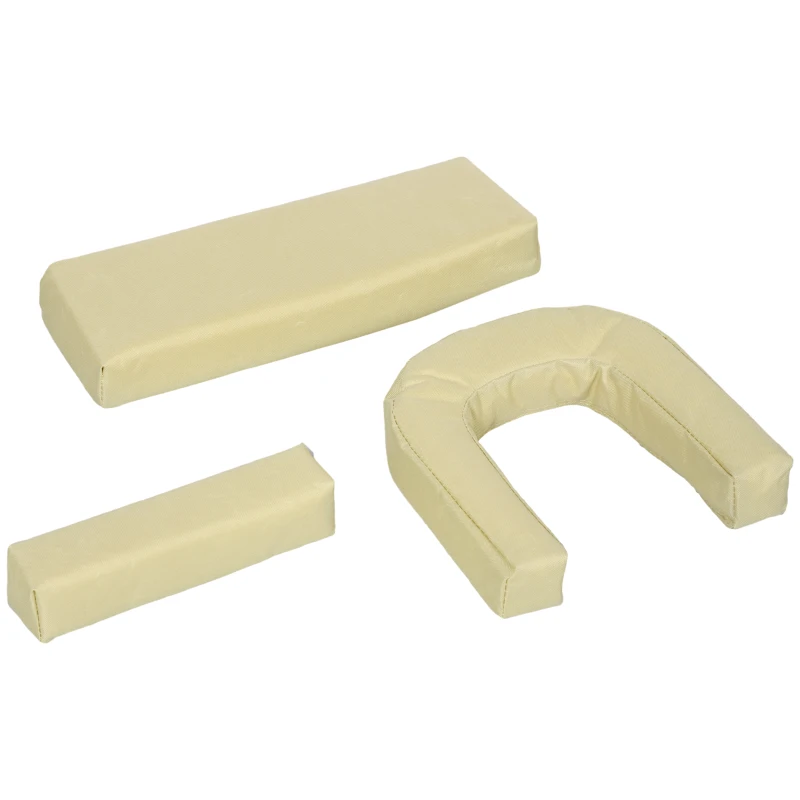 Outsunny Folding Sun Loungers Set of 2 with Face Hole, 4-Position Adjustable Backrest Garden Recliner Chairs Sunbeds, Outdoor Lounge Chairs with 600 D Oxford Cloth Seat, Pillow for Beach, Beige