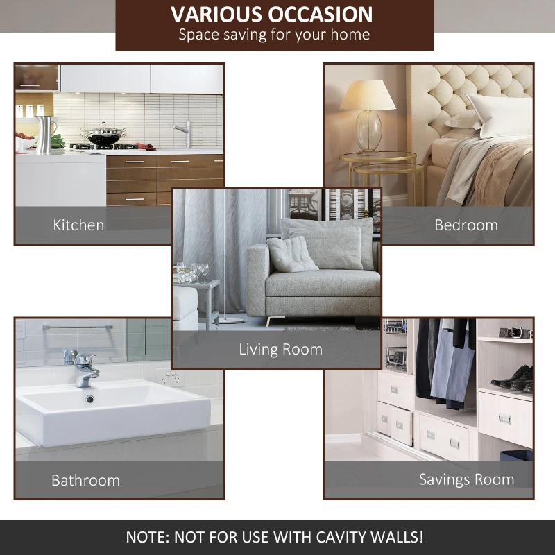 HOMCOM 6.5FT/2000mm Modern Sliding Barn Door Closet Hardware Track Kit Aluminium Track System Unit For Single Wooden Door