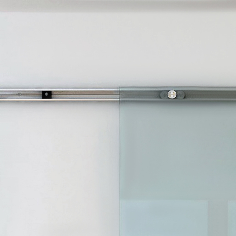 HOMCOM Porte Scorrevoli in Vetro Satinato da Interni con Binario B3 in Alluminio per Bagno Cucina Studio 205x90x0,8cm