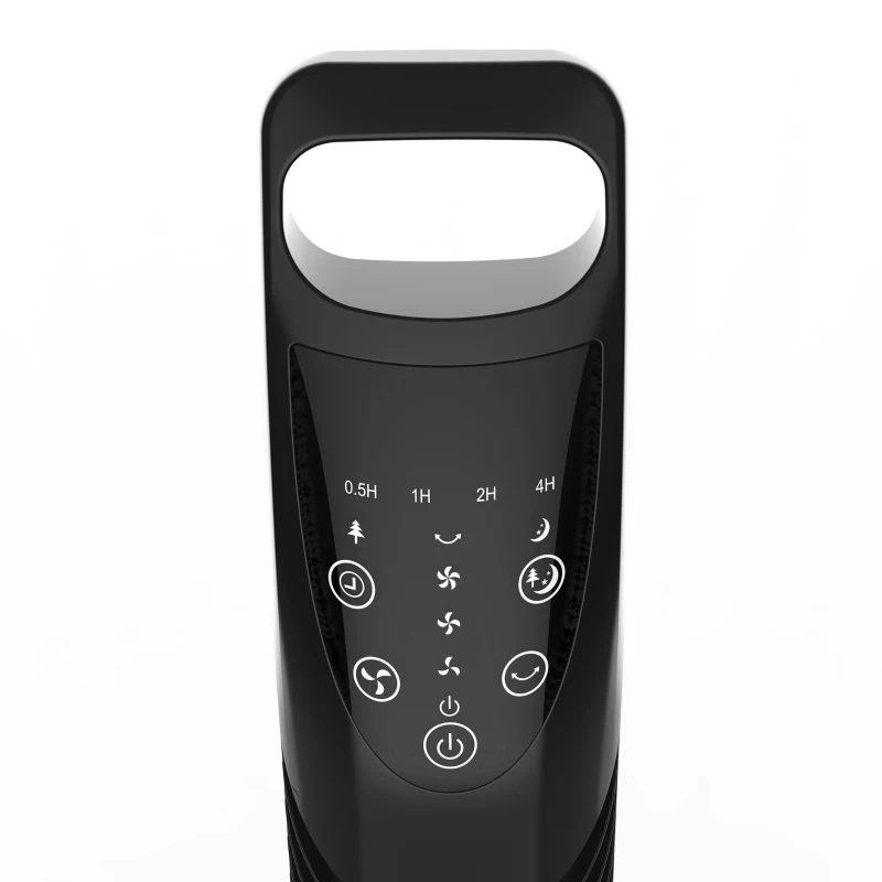 HOMCOM Ventilateur colonne silencieux 40 W 3 modes 3 vitesses, télécommande, oscillant 70°, minuterie et contrôle tactile