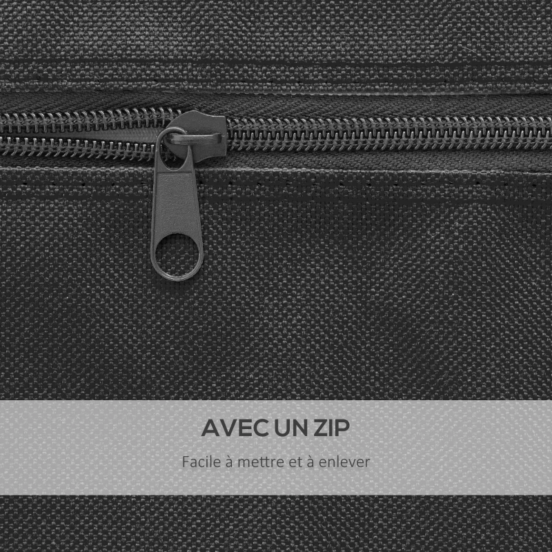 SPORTNOW Housse de table de tennis de table ping-pong avec fermeture éclair anti-UV et housse imperméable Noir