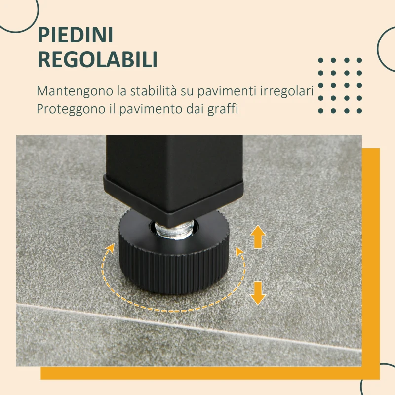 HOMCOM Set Tavolo Alto con 2 Sgabelli e Scaffale Stile Industriale in Metallo e Legno, Arredamento Moderno Bar e Cucina, Marrone Rustico