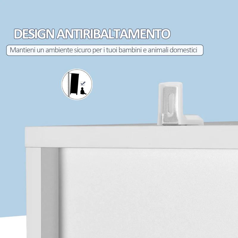 kleankin Colonna Bagno Salvaspazio in Legno con Specchio e Apertura a Pressione, 30x28x170cm, Bianco