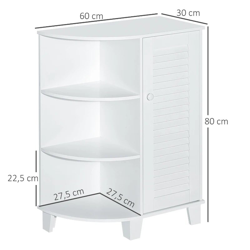 Mauble de salle de bain sur pied blanc