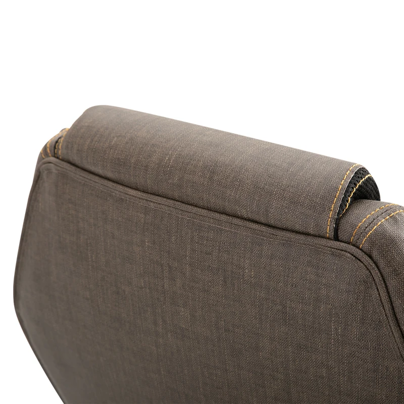 Vinsetto Fauteuil de bureau massant fauteuil bureau confortable hauteur réglable pivotant 360° polyester PU gris brun