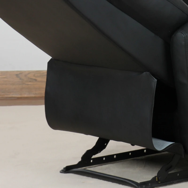 HOMCOM Poltrona Relax Reclinabile, Regolabile ed Ergonomica, in Pelle PU con Imbottitura, per Casa e Ufficio, 65x92x100 cm, Nera