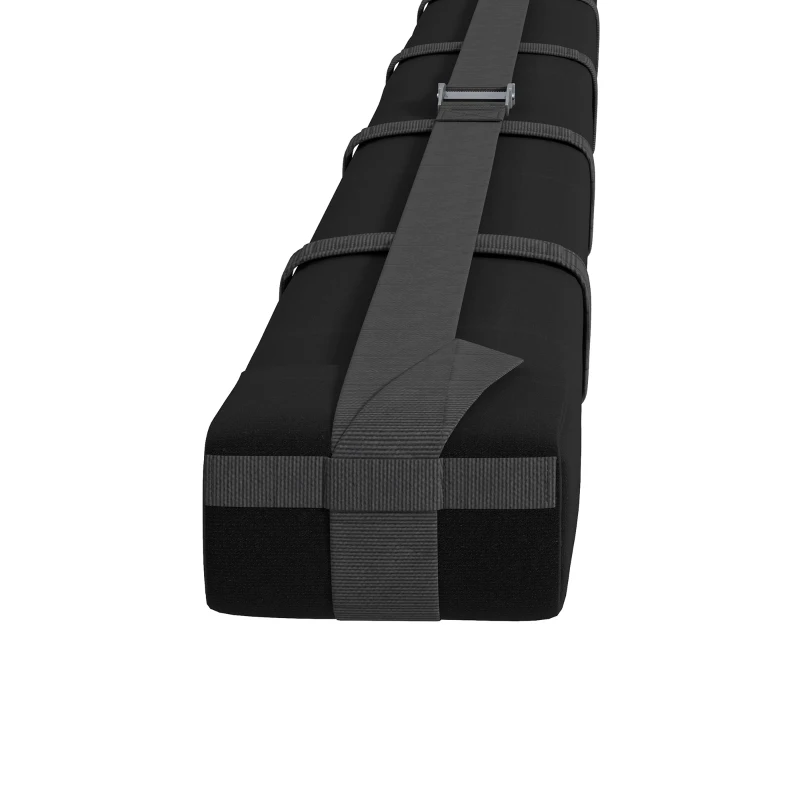 HOMCOM Barras de Transversales de Techo de Coche Baca Portaequipajes con Función Autoinflable Carga máx.75 kg 89x12x8 cm Negro