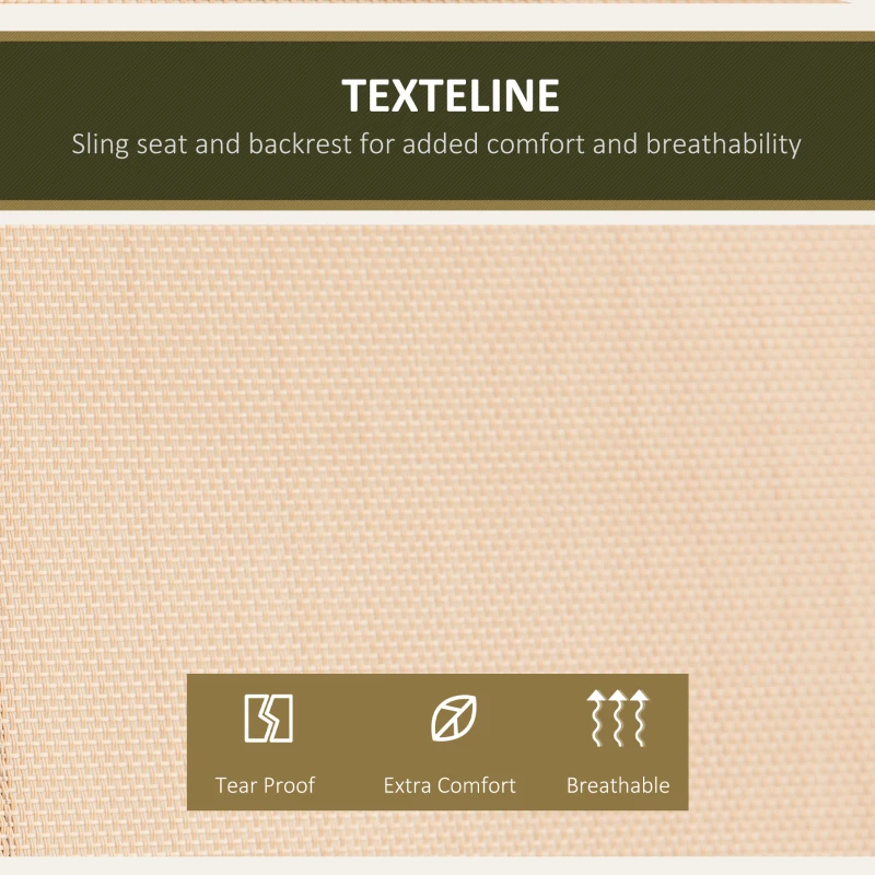 Outsunny 2 Seater Swing Chair Garden Swing Seat with Adjustable Canopy, Steel Frame, Breathable Mesh, Middle Table, Cup Holders for Outdoor Patio Balcony, Beige