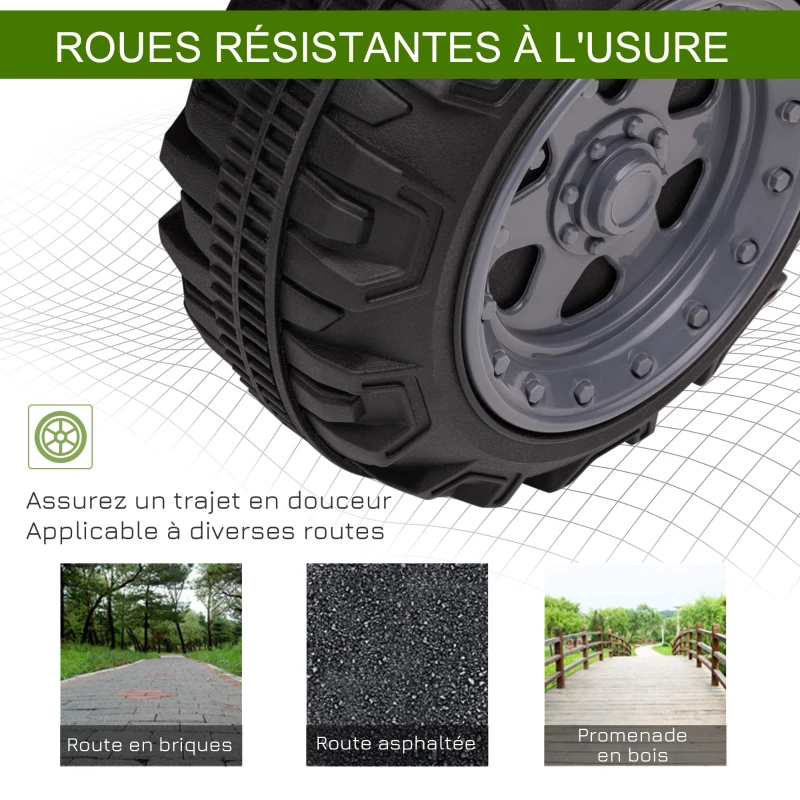 HOMCOM Quad buggy voiture électrique enfant quad électrique 18-36 mois 6 V 2 Km/h max. vert(m-7)