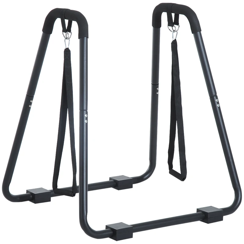 HOMCOM Barre per Dip con Passanti e Maniglie Imbottite, 90x81x92.5 cm, Nero