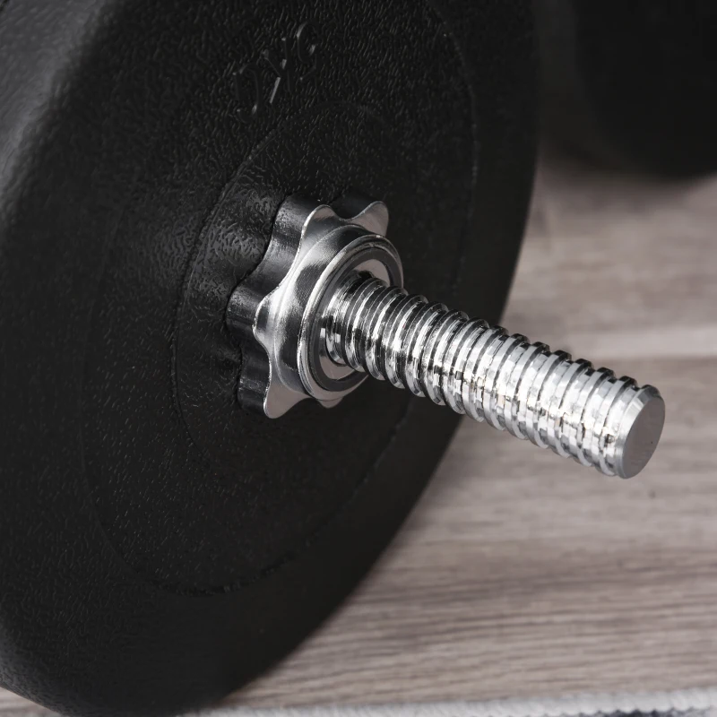 HOMCOM Set Manubri Palestra 50kg (8x5kg, 4x1.5kg), Pesi Palestra con 12 Dischi da 1.5kg, 5kg, Փ25mm, per Allenamento a Casa