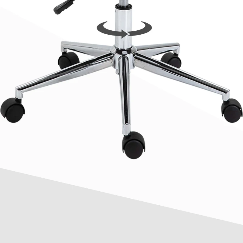 Vinsetto Lot de 2 chaises de bureau contemporain dossier accoudoirs striés hauteur réglable pivotant 360° piètement chromé