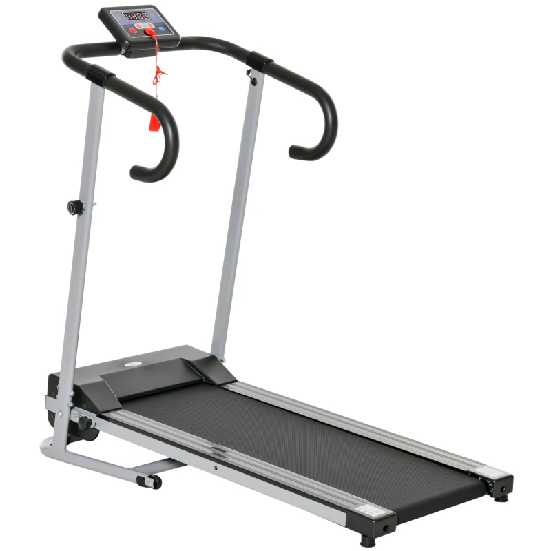 HOMCOM Cinta de Correr Plegable Cinta de Andar Eléctrica Velocidad de 1-10km/h con Pantalla LCD 125x61x118 cm Negro y Gris
