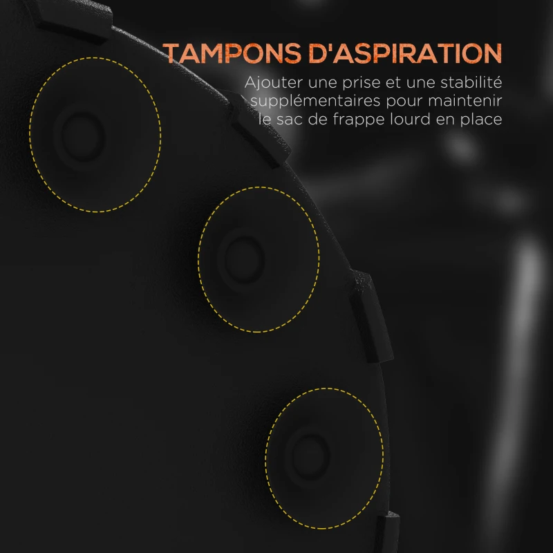 SPORTNOW Sac de boxe sur pied autoportant cible réglable en hauteur, avec Ventouses, équipement Boxe