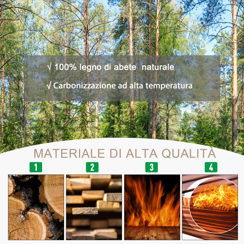 Outsunny Scaffale Porta Piante da Interno, Portafiori in Legno a 3 Livelli, Fioriera da Esterno Letto per Orto Verticale, 61 x 48 x 118cm