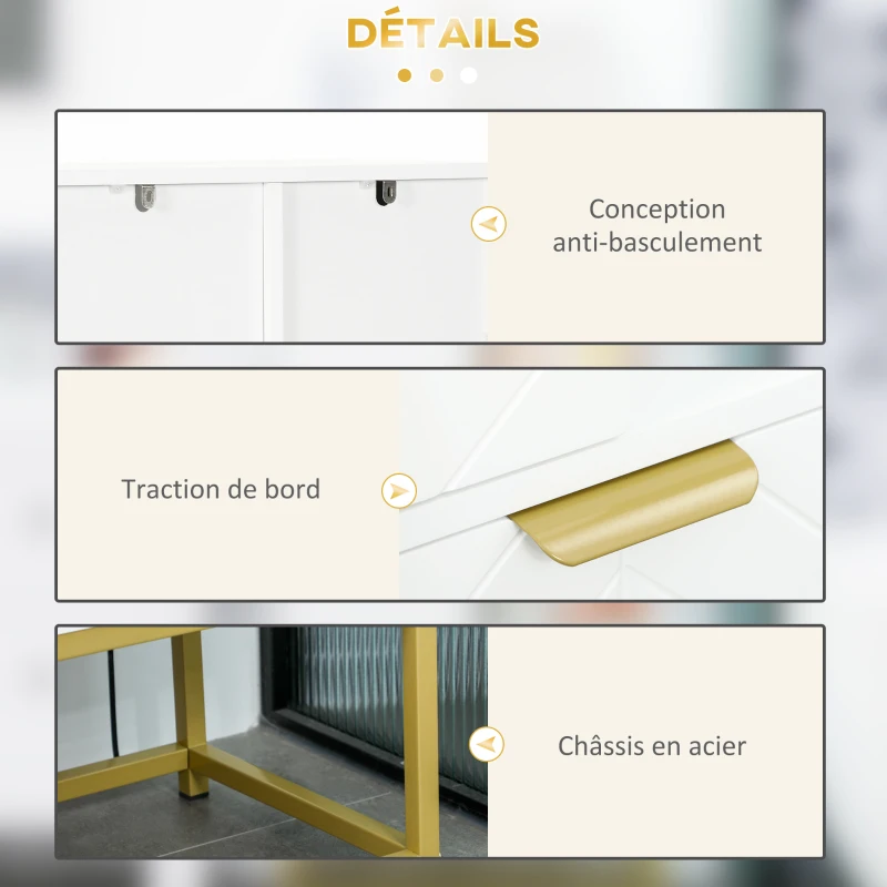 kleankin Armoire salle de bain meuble de rangement 1 placard 2 niches 1 tiroir contemporain graphique dim. 60L x 30l x 120H cm