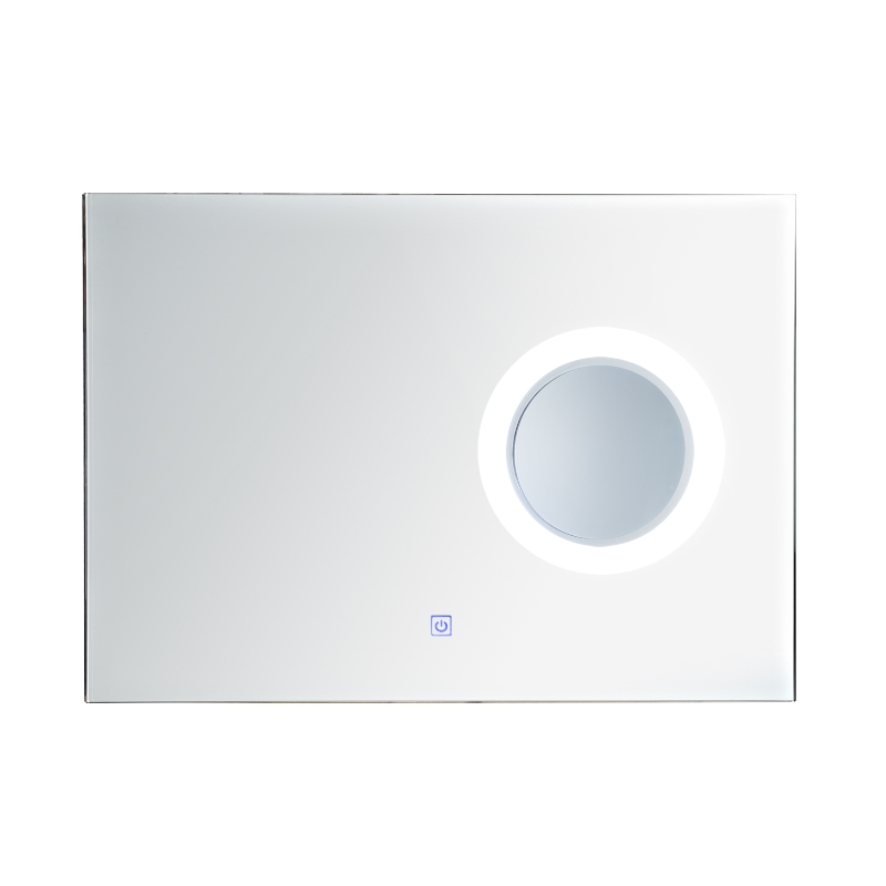 Homcom Mirroir pour Salle de Bains avec LED 9 W Blanc 84 x 64 x 15 cm