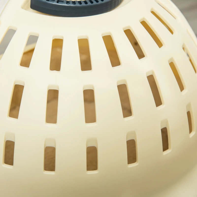 PawHut Trasportino Cuccia per Gatti Rotondo con Peluche Interno e Fermo, Φ41x35.2cm, Beige