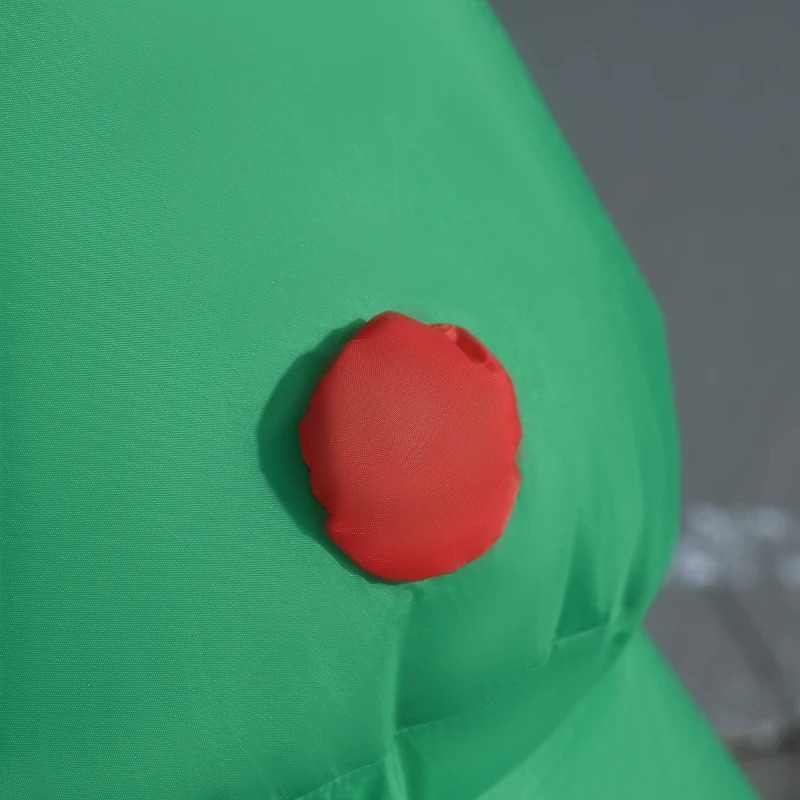 HOMCOM Babbo Natale Gonfiabile 150cm con Albero, Decorazione Natalizia per Esterno con Luci a LED, in Poliestere Impermeabile IP44