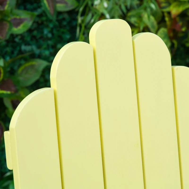 Outsunny Sedia per Bambini in Legno di Pino, Sedia Adirondack da Giardino e Outdoor con Seduta Ergonomica con Braccioli, Schienale e Vernice Atossica 51x50x52.5cm Verde