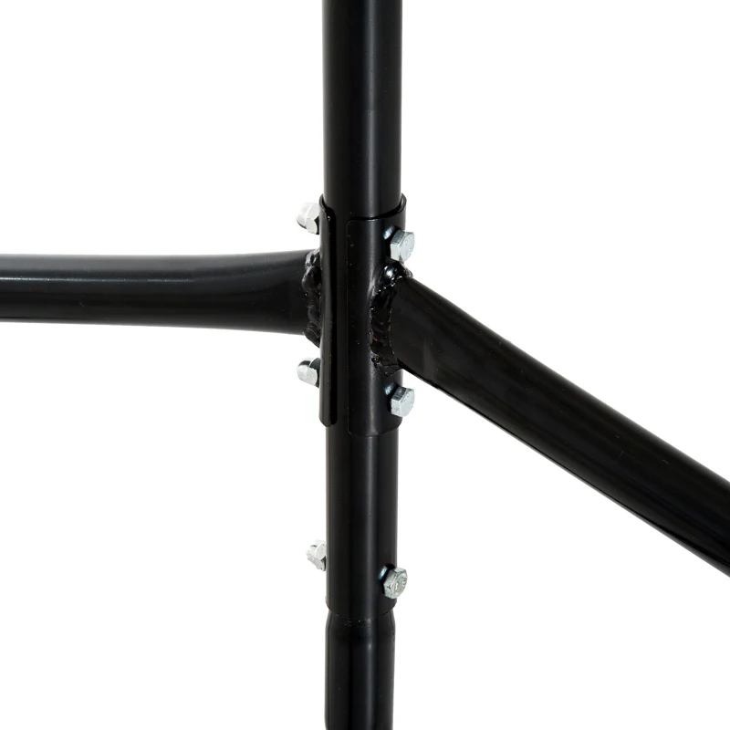 HOMCOM Rella Appendiabiti Attaccapanni in Metallo, Stand per Vestiti con Rotelle, Nero, 120x60x170cm